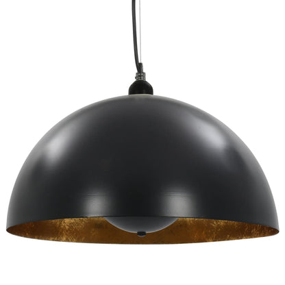 Lampadari 2 pz Nero e Oro Semi-Sferici 40 cm E27 - homemem39