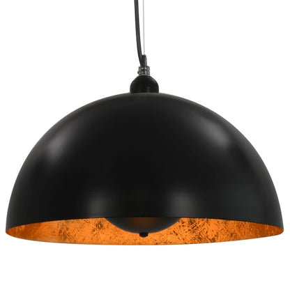 Lampadari 2 pz Nero e Oro Semi-Sferici 40 cm E27 - homemem39