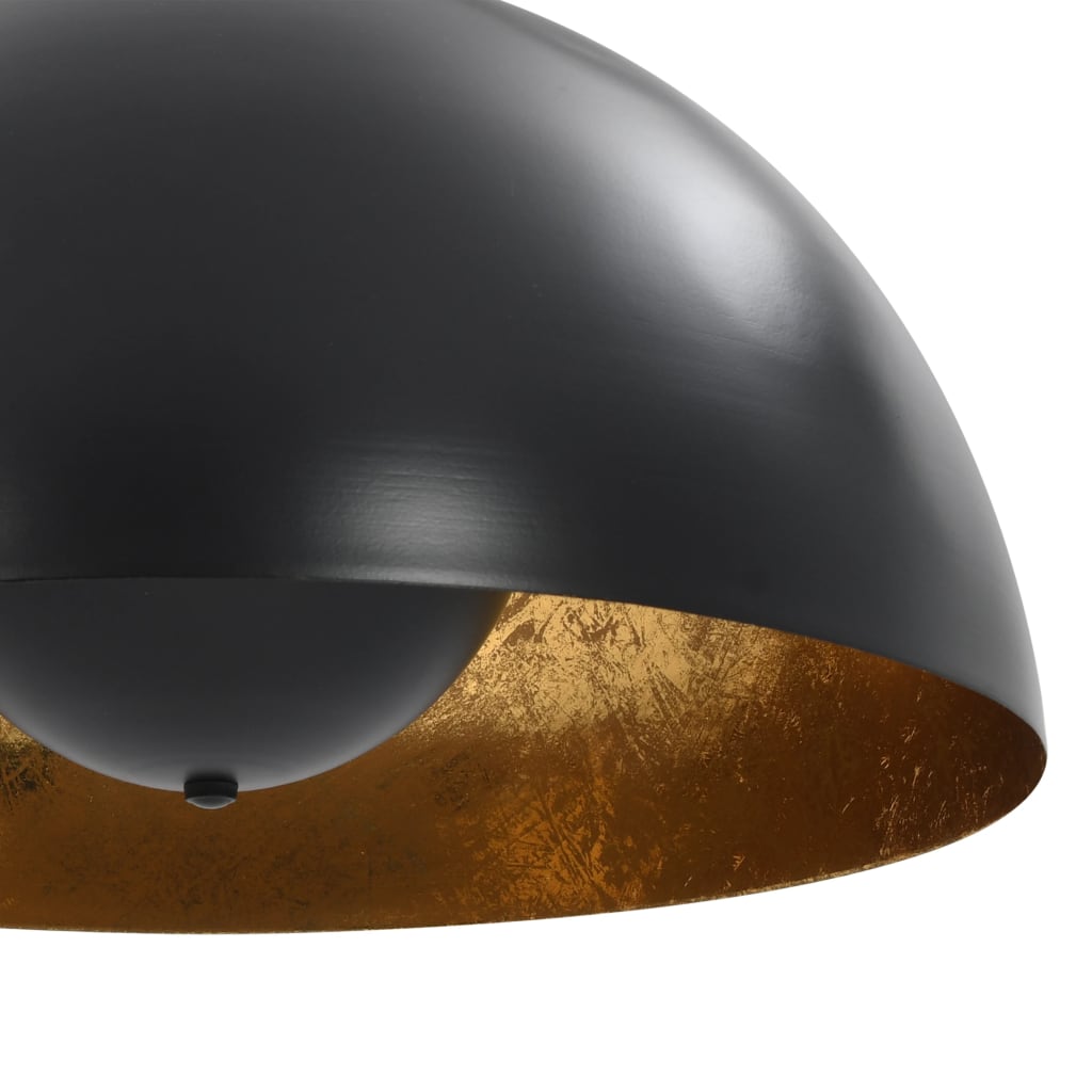 Lampadari 2 pz Nero e Oro Semi-Sferici 40 cm E27 - homemem39