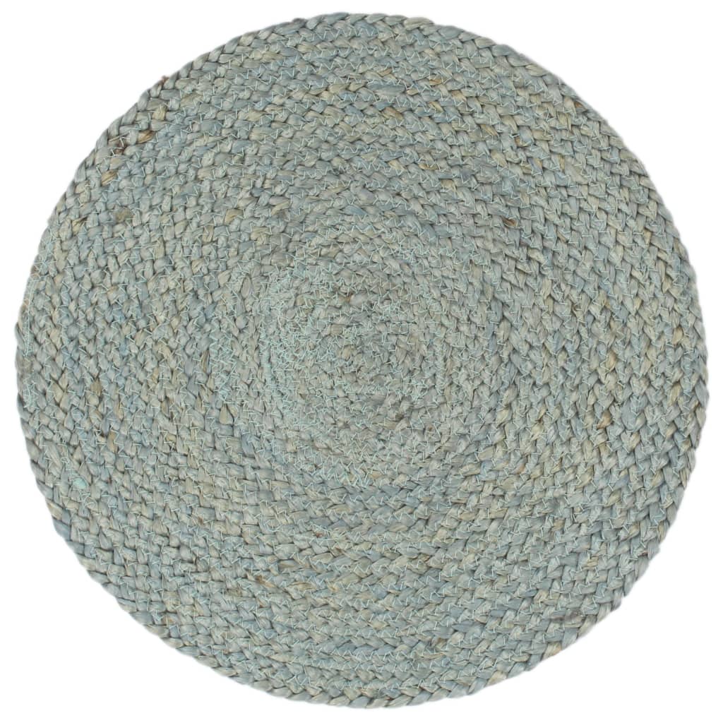 Tovagliette 4 pz Verde Oliva Neutro 38 cm Rotonde in Juta | homemem39