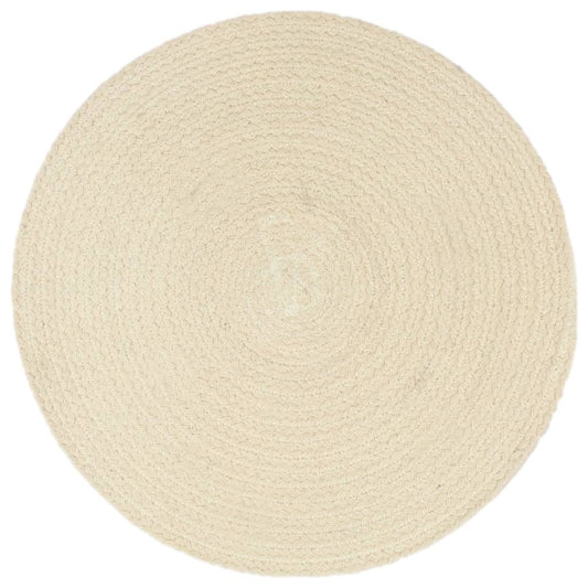 Tovagliette 6 pz Naturale Neutro 38 cm Rotonde in Cotone | homemem39