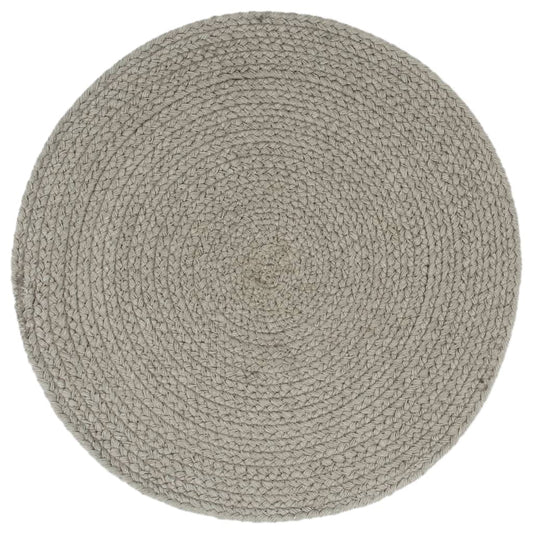 Tovagliette 4 pz Grigio Neutro 38cm Rotonde in Cotone | homemem39