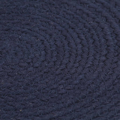 Tovagliette 6 pz Blu Marino Neutro 38 cm Rotonde in Cotone | homemem39
