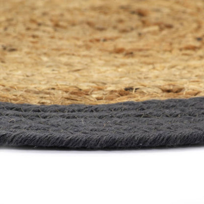 Tovagliette 4 pz Naturale e Antracite 38 cm in Juta e Cotone | homemem39