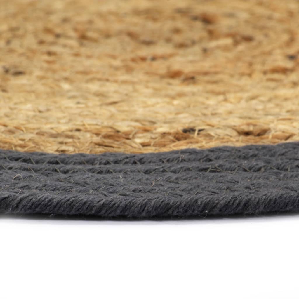 Tovagliette 6 pz Naturale e Antracite 38 cm in Juta e Cotone | homemem39