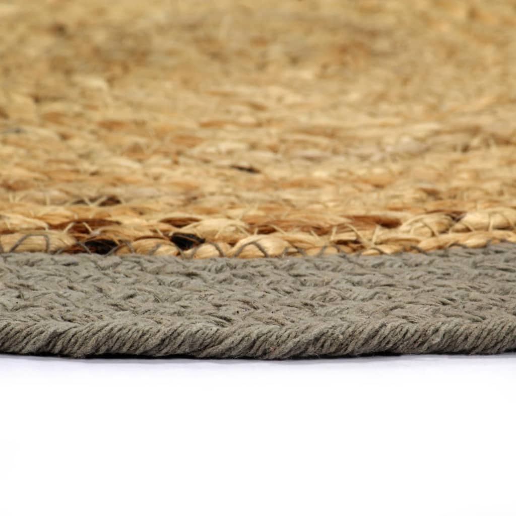 Tovagliette 4 pz Naturale e Grigio 38 cm in Juta e Cotone | homemem39
