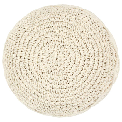 Pouf Lavorato a Mano in Macramé 45x30 cm in Cotone - homemem39