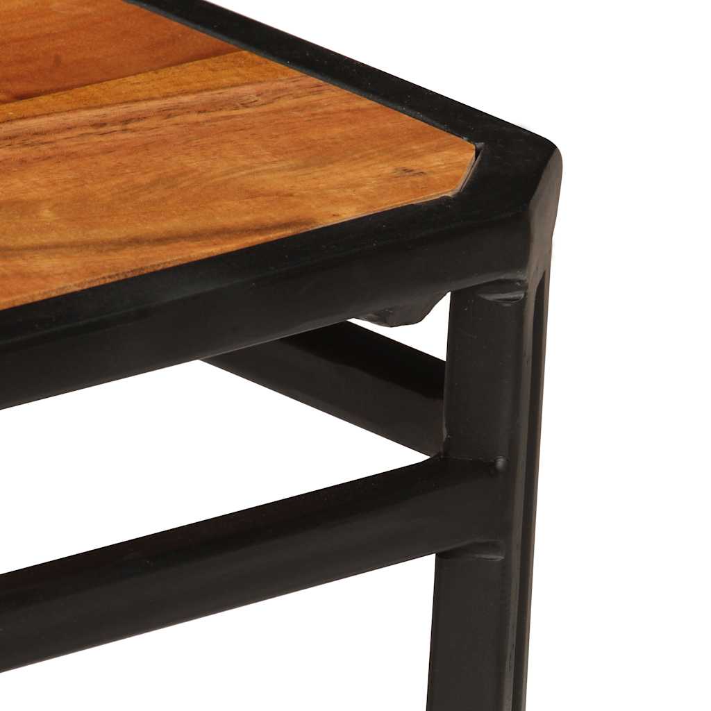 Sedie da Pranzo 4 pz in Legno Massello di Acacia