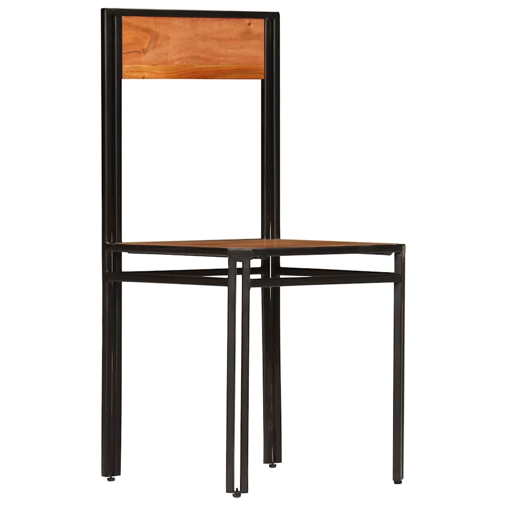 Sedie da Pranzo 6 pz in Legno Massello di Acacia