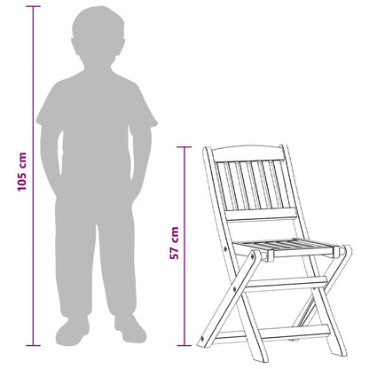 Sedie da Pranzo per Bambini 2 pz in Legno Massello di Eucalipto