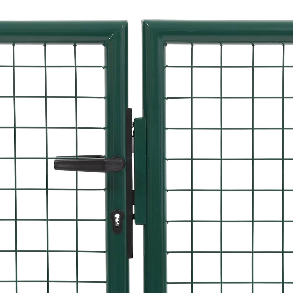 Cancello da Giardino in Acciaio 350x75 cm Verde | homemem39