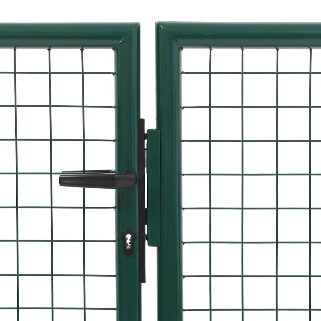 Cancello da Giardino in Acciaio 350x100 cm Verde | homemem39