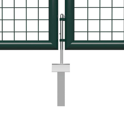 Cancello da Giardino in Acciaio 400x150 cm Verde | homemem39