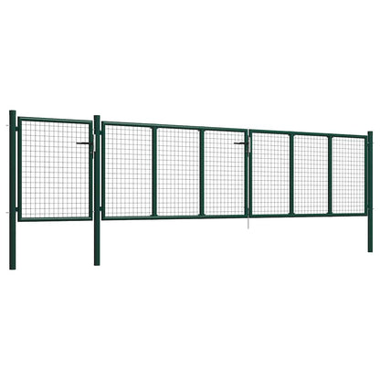 Cancello da Giardino in Acciaio 500x75 cm Verde | homemem39