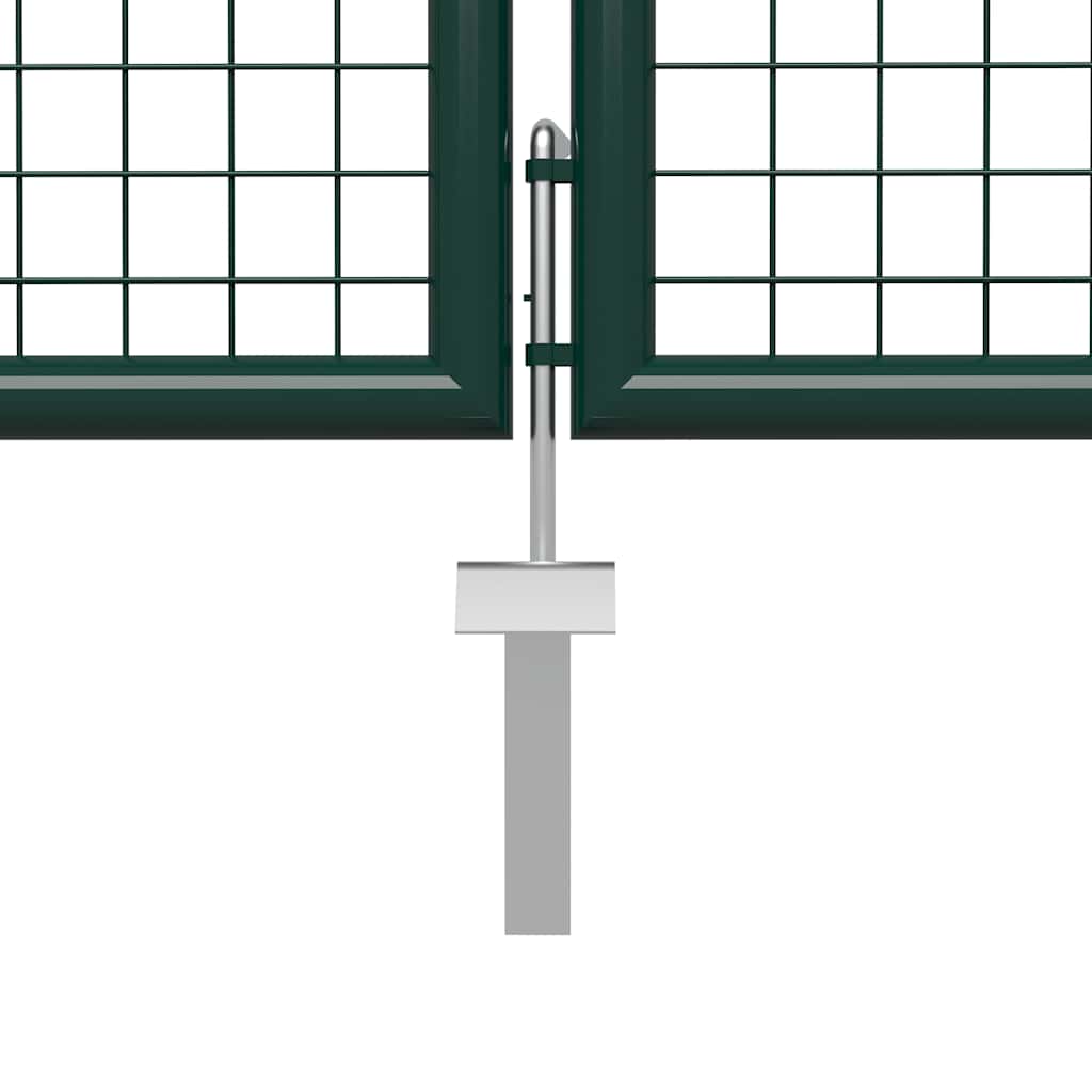 Cancello da Giardino in Acciaio 500x150 cm Verde | homemem39