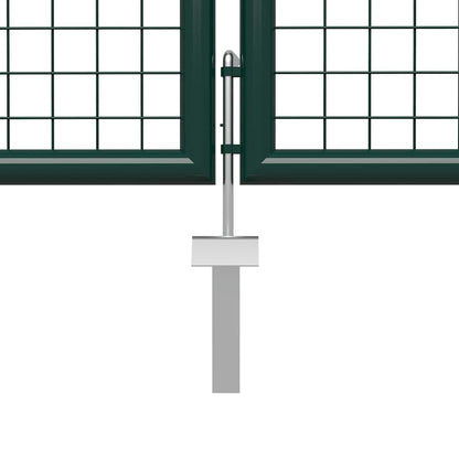 Cancello da Giardino in Acciaio 500x150 cm Verde | homemem39