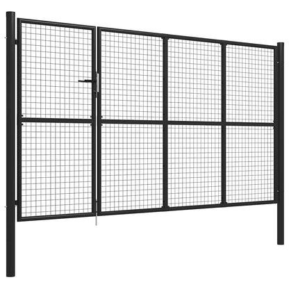 Cancello da Giardino in Acciaio 350x150 cm Antracite | homemem39