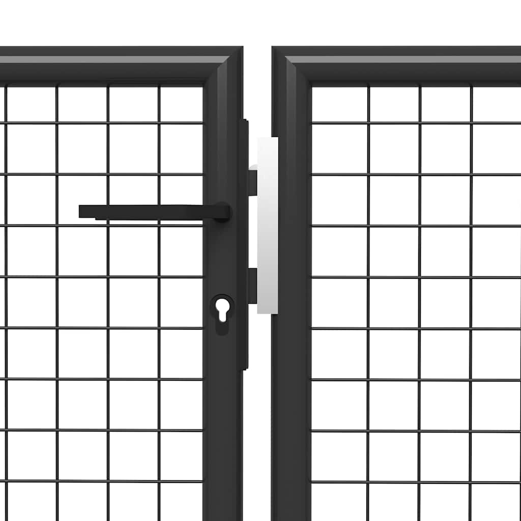 Cancello da Giardino in Acciaio 400x100 cm Antracite | homemem39