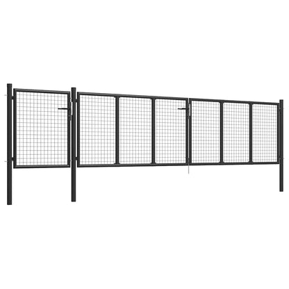 Cancello da Giardino in Acciaio 500x75 cm Antracite | homemem39