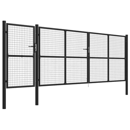 Cancello da Giardino in Acciaio 500x150 cm Antracite | homemem39
