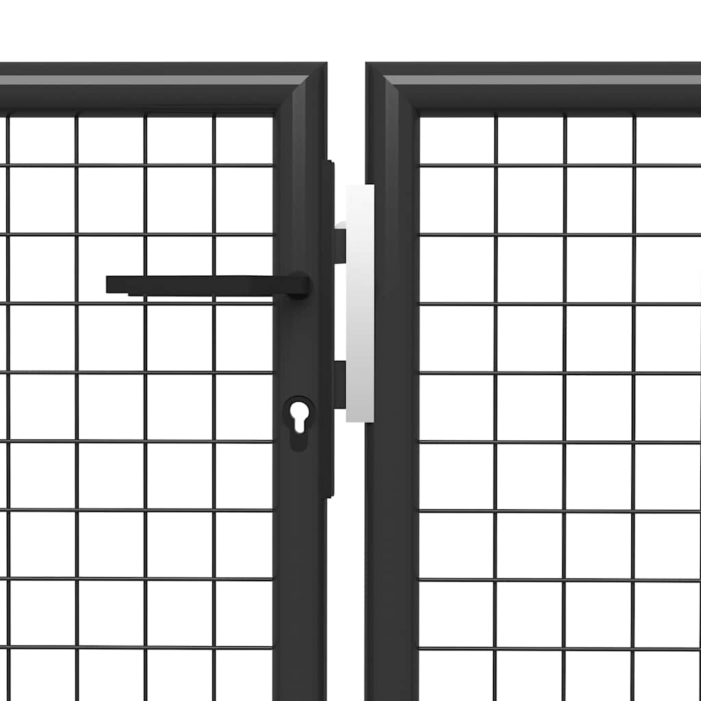 Cancello da Giardino in Acciaio 500x150 cm Antracite | homemem39