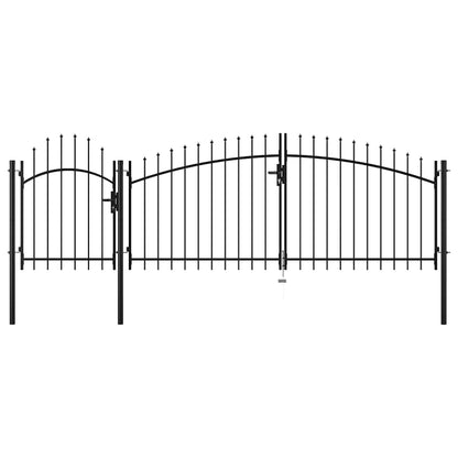 Cancello da Giardino Woerden in acciaio 1,5X4 m Nero | homemem39