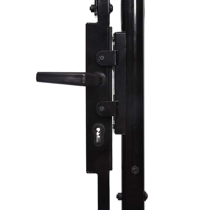 Cancello da Giardino Woerden in acciaio 1,5X4 m Nero | homemem39