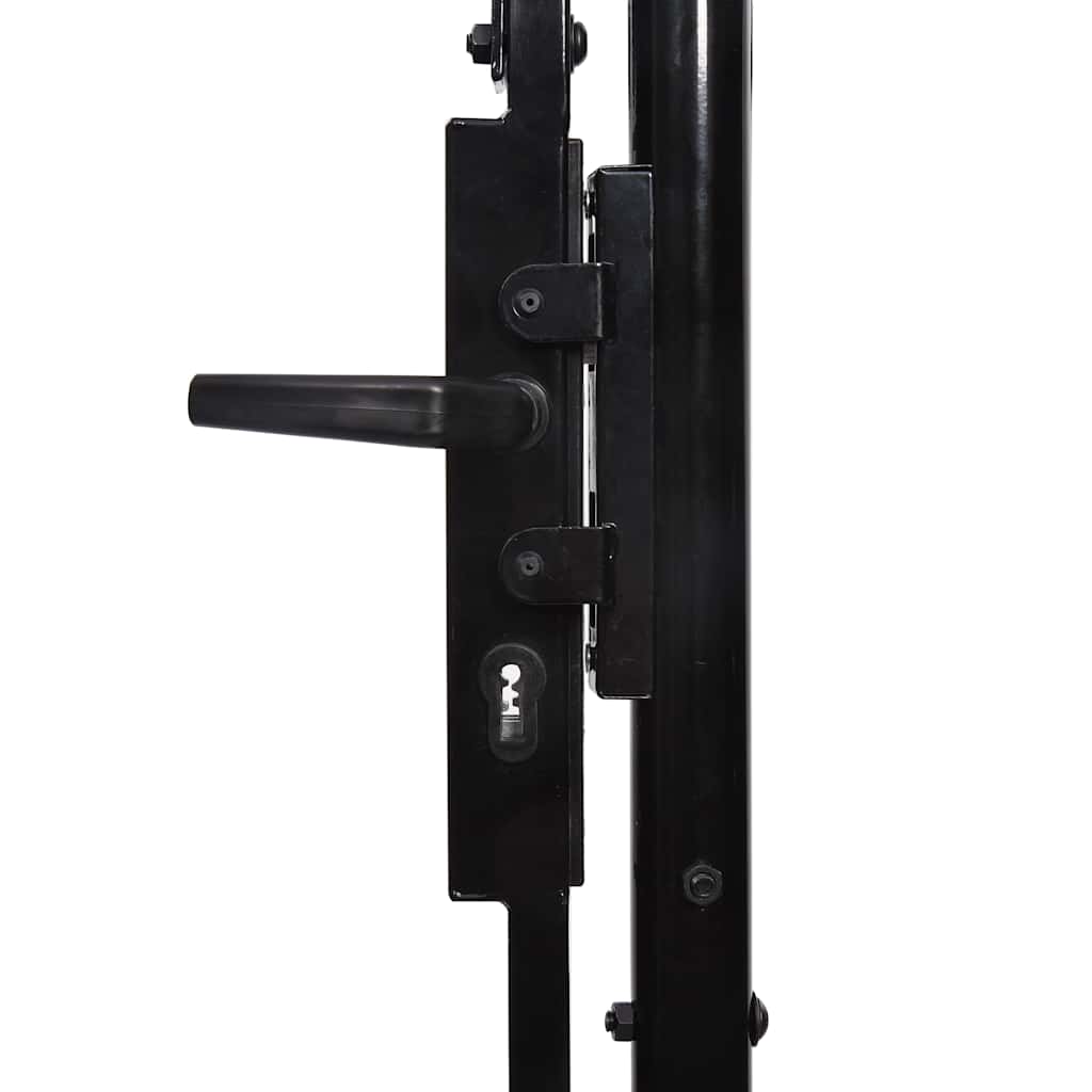 Cancello da Giardino Woerden in acciaio 1,75x4 m Nero | homemem39