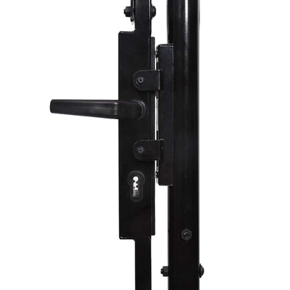 Cancello da Giardino Woerden in acciaio 1,95x4 m Nero | homemem39