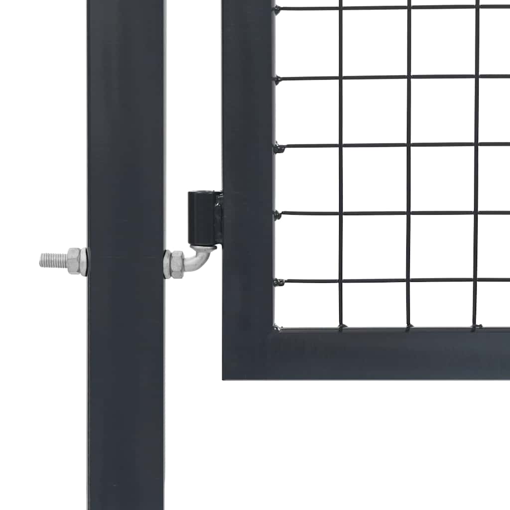 Cancello da Giardino con Pali in Acciaio 350x120 cm Antracite | homemem39