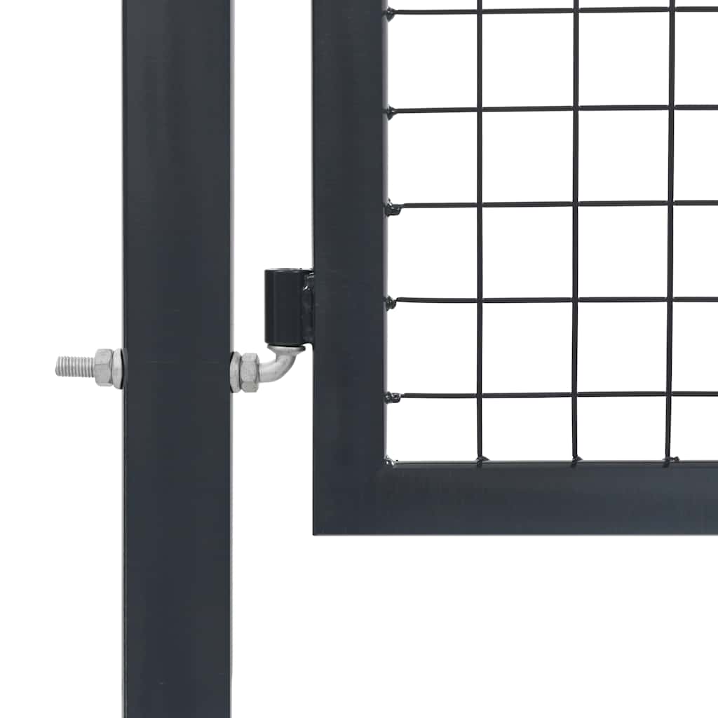 Cancello di Recinzione con Pali in Acciaio 350x140 cm Antracite | homemem39