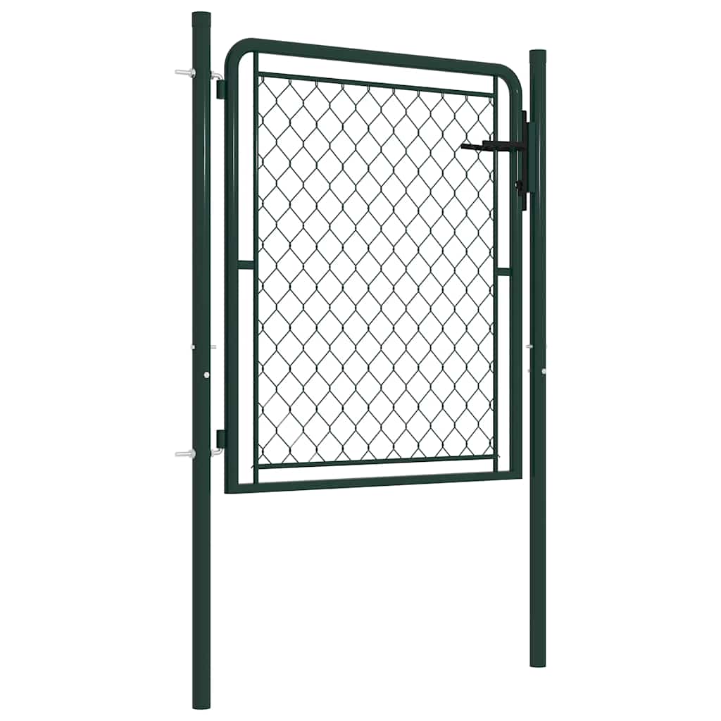 Cancello da Giardino in Acciaio 100x75 cm Verde | homemem39
