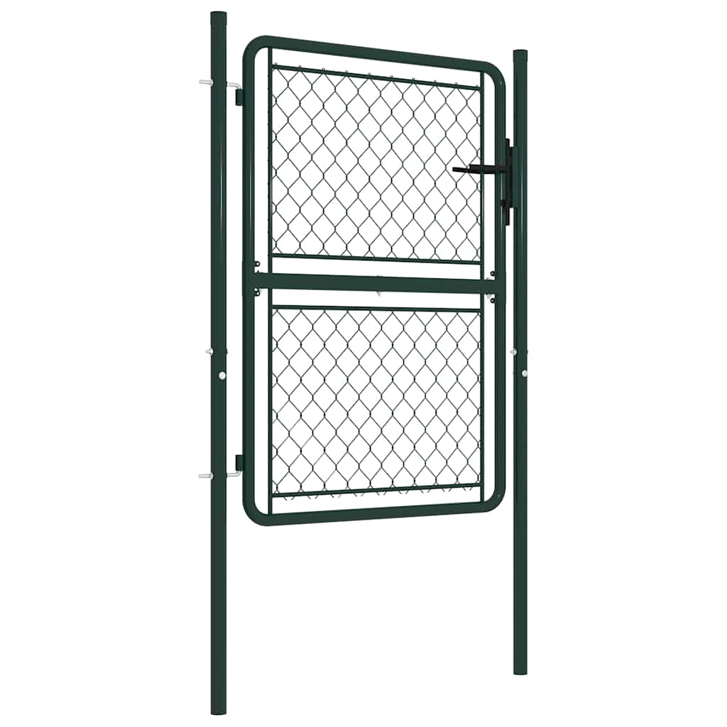 Cancello da Giardino in Acciaio 100x150 cm Verde | homemem39