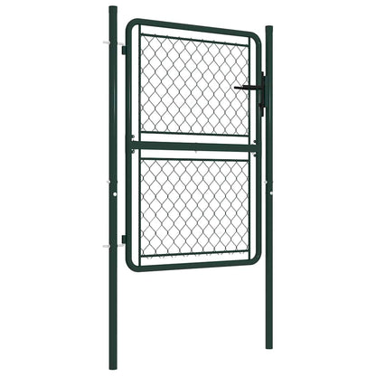 Cancello da Giardino in Acciaio 100x150 cm Verde | homemem39