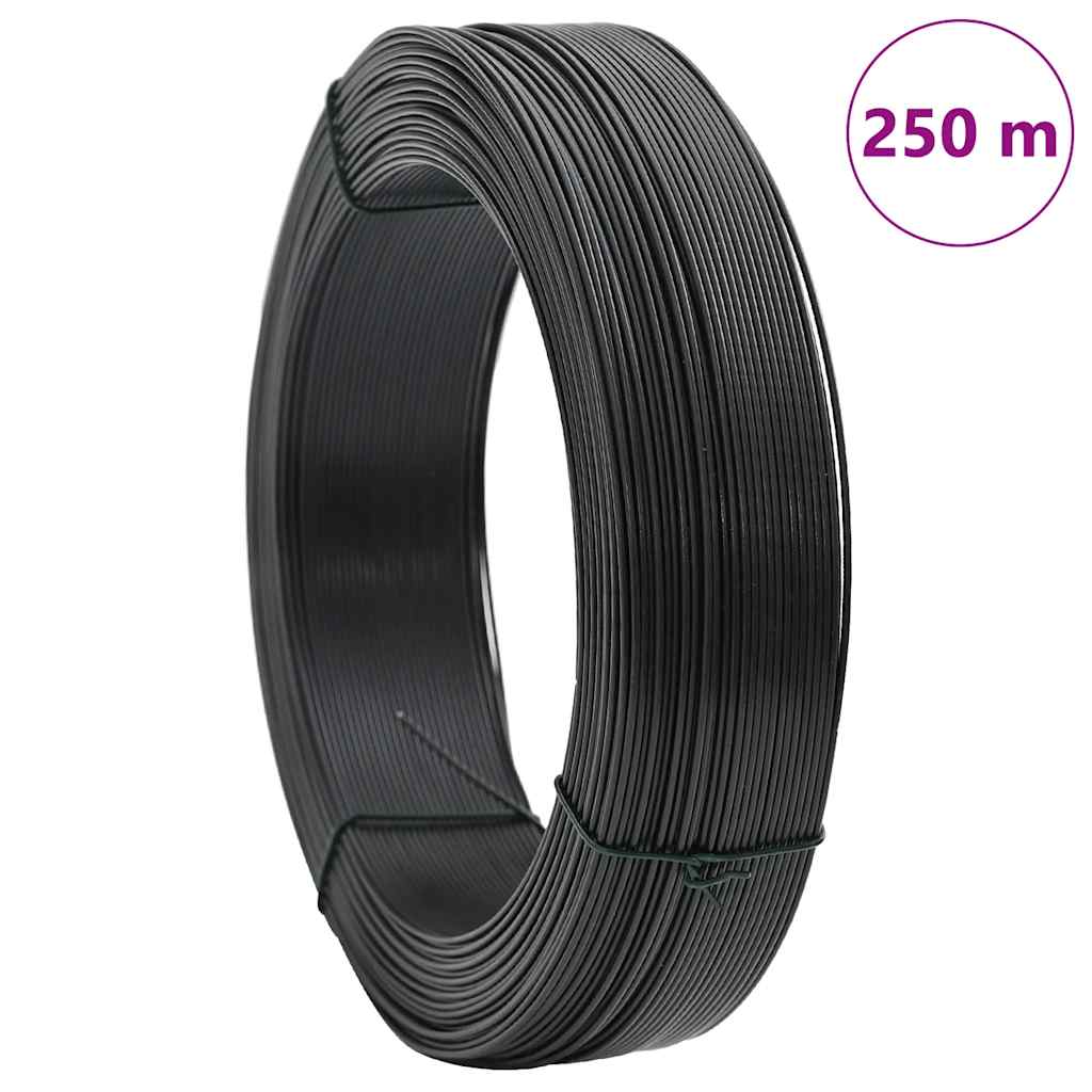 Filo per Recinzioni 250m 2,3/3,8 mm in Acciaio Antracite | homemem39