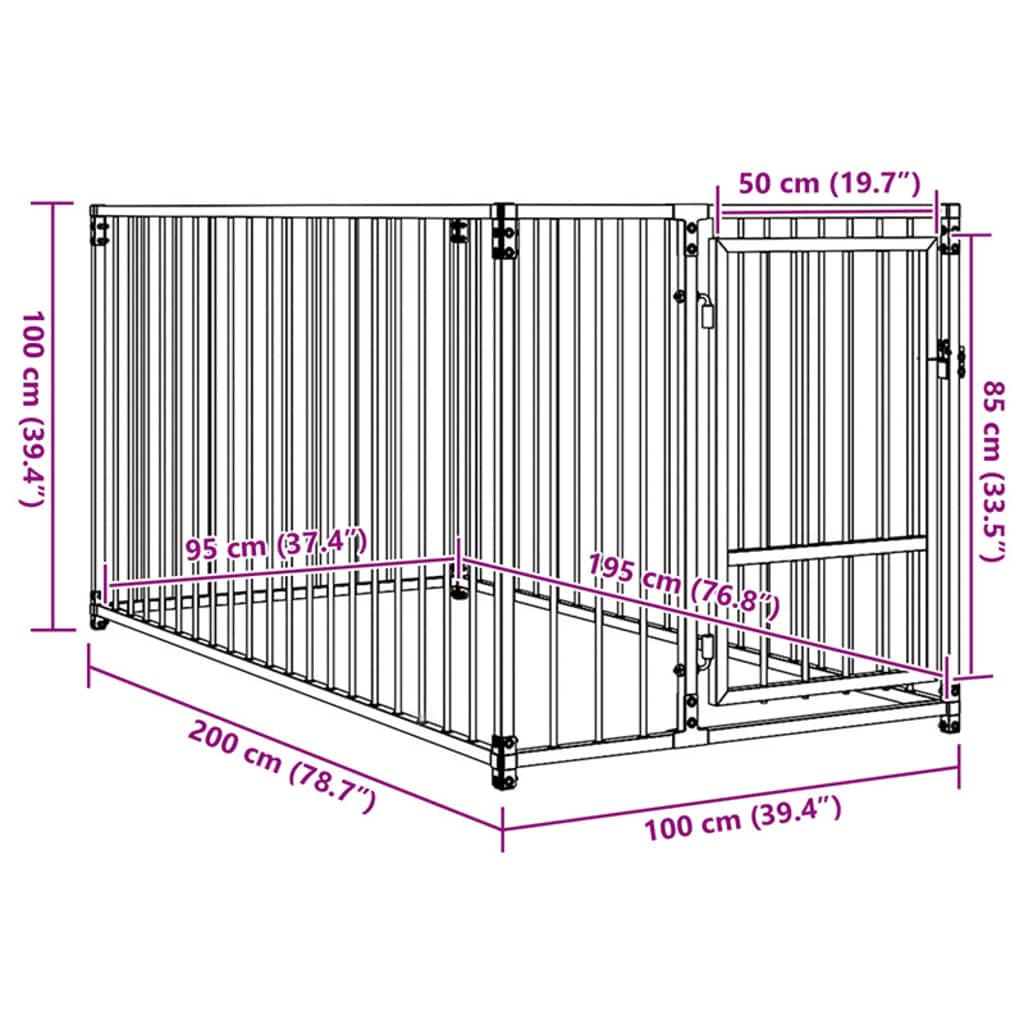 Canile da Esterno 100x200x100 cm | homemem39