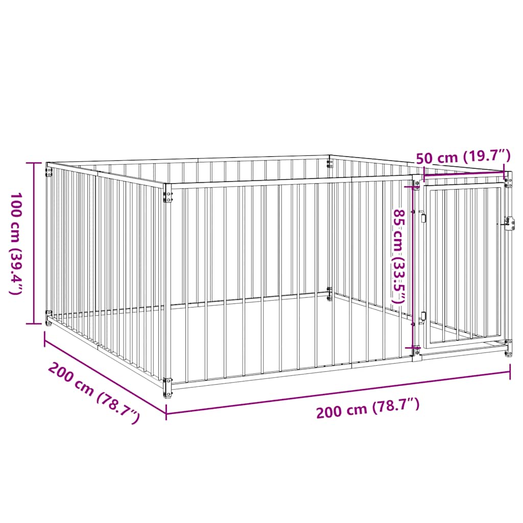 Canile da Esterno 200x200x100 cm | homemem39
