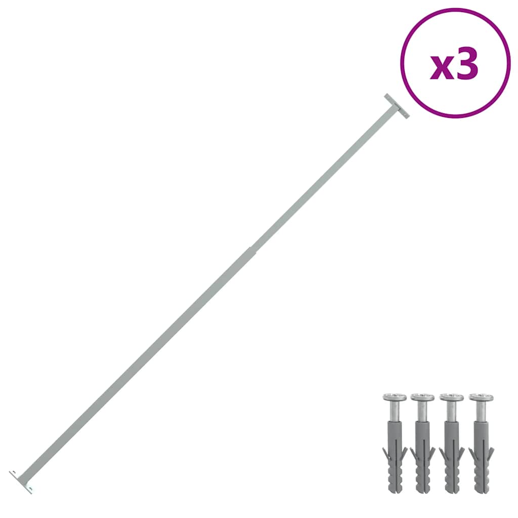 Barre di Sicurezza per Finestra Regolabili 3 pz 710-1200 mm - homemem39