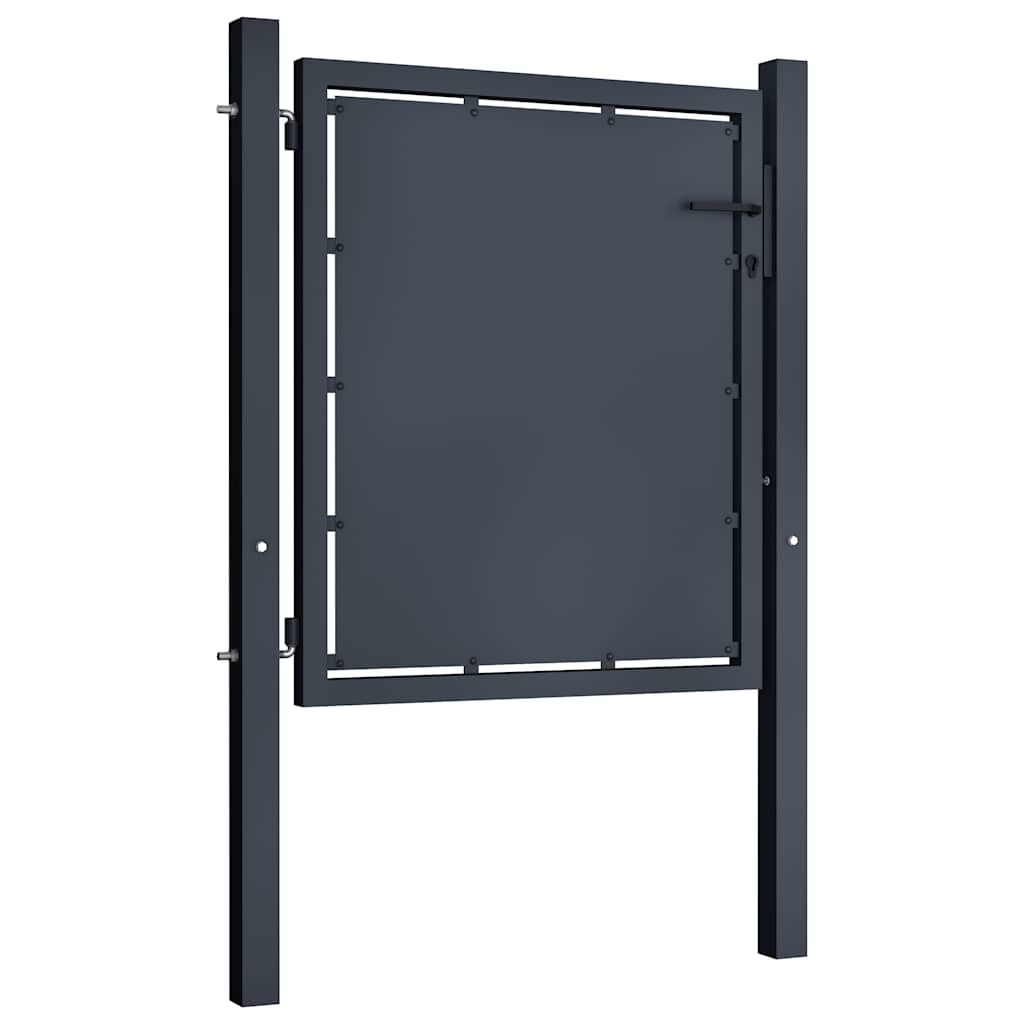 Cancello da Giardino in Acciaio 100x75 cm Antracite | homemem39