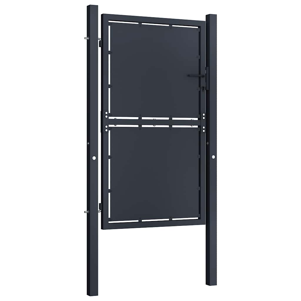 Cancello da Giardino in Acciaio 100x125 cm Antracite | homemem39