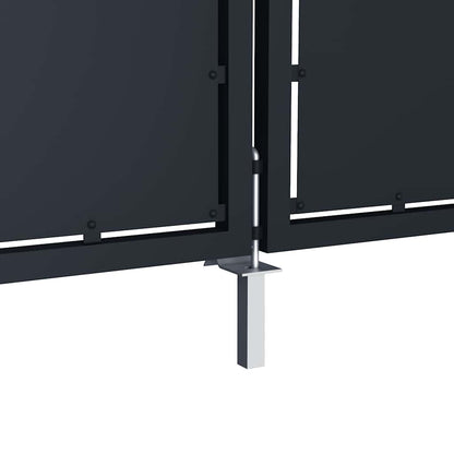 Cancello da Giardino in Acciaio 350x125 cm Antracite | homemem39