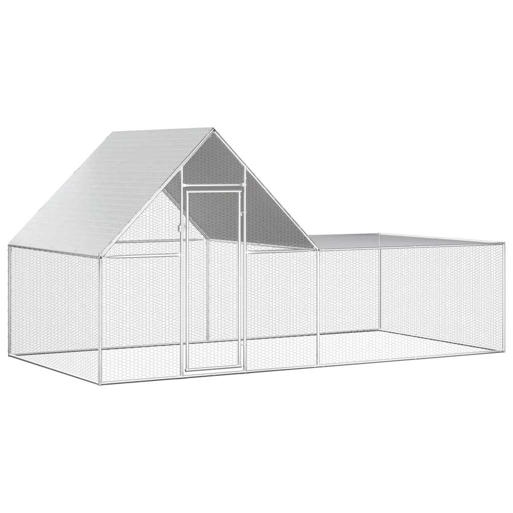4x2x2 m chicken coop in galvanized steel