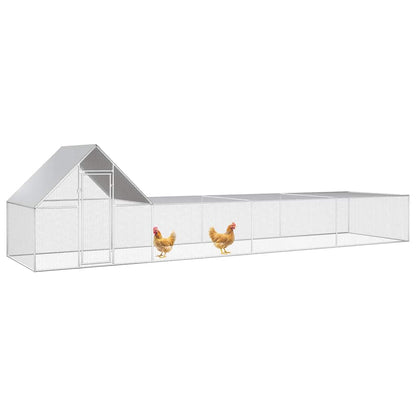 Chicken coop 8x2x2 m in galvanized steel