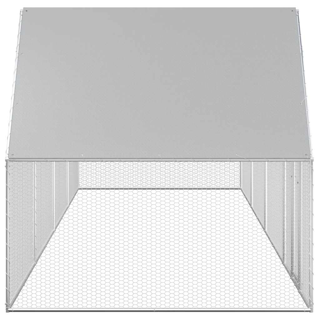 Chicken coop 8x2x2 m in galvanized steel