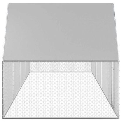 Chicken coop 8x2x2 m in galvanized steel