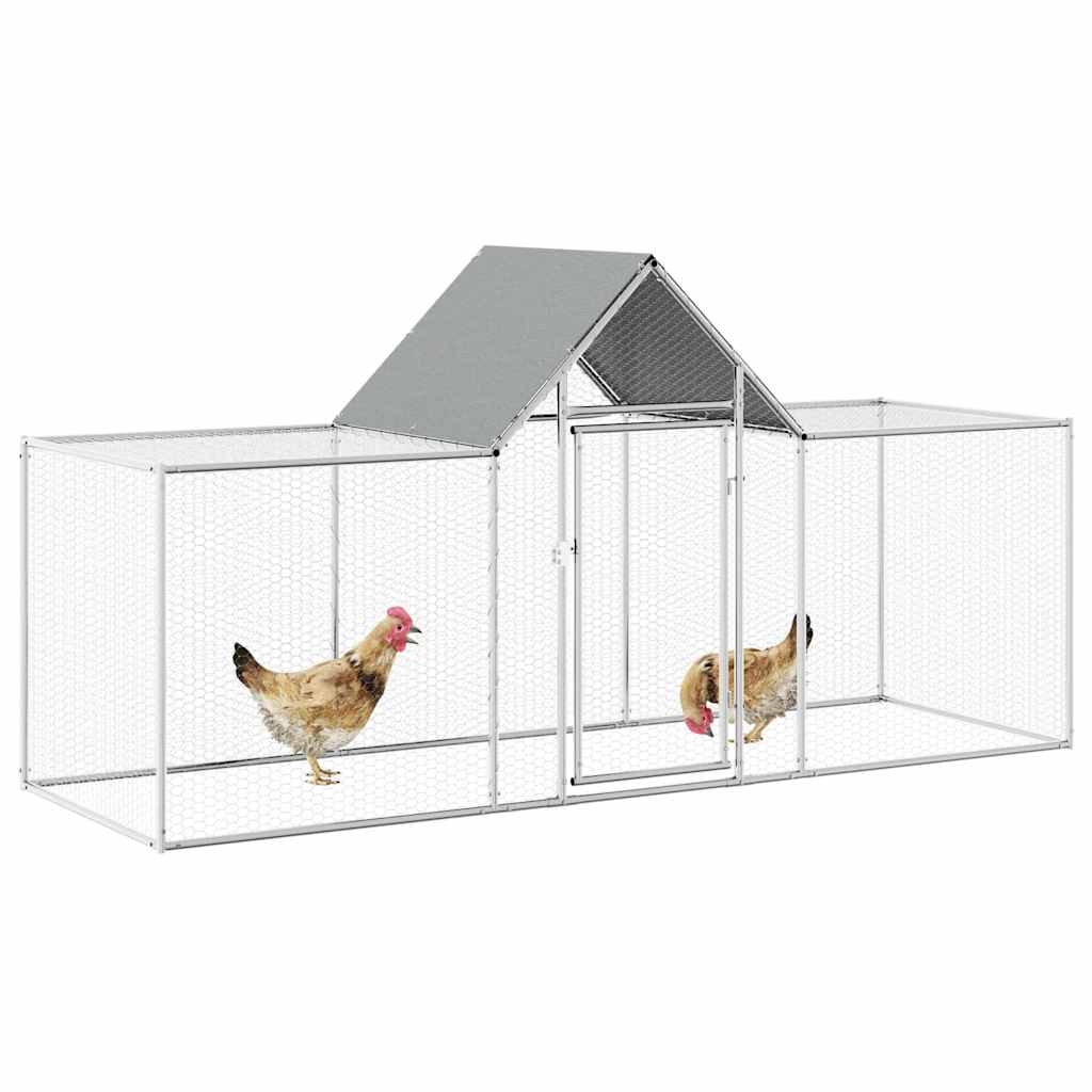 Hühnerstall 3x1x1,5 m aus verzinktem Stahl