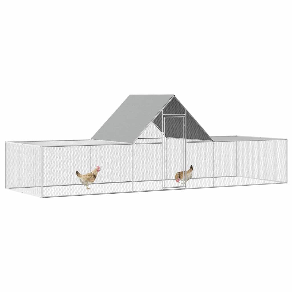 Chicken coop 6x2x2 m in galvanized steel