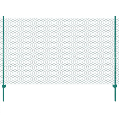 Zaunnetz mit Stahlpfosten 25x1,5 m grün