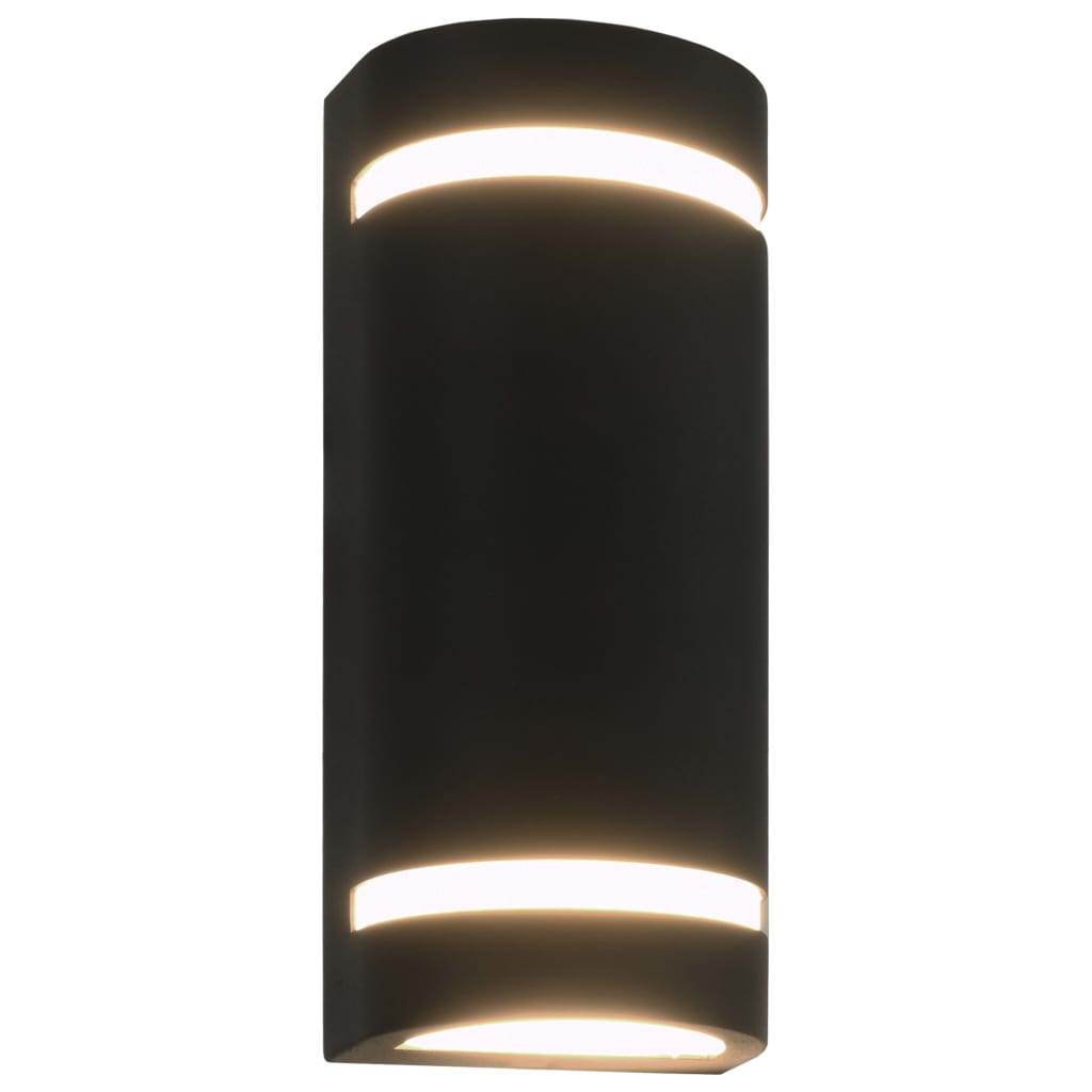 Lampade da Parete da Esterno 2 pz 35 W Nere Semicircolari | homemem39