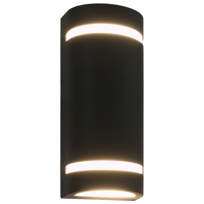 Lampade da Parete da Esterno 2 pz 35 W Nere Semicircolari | homemem39